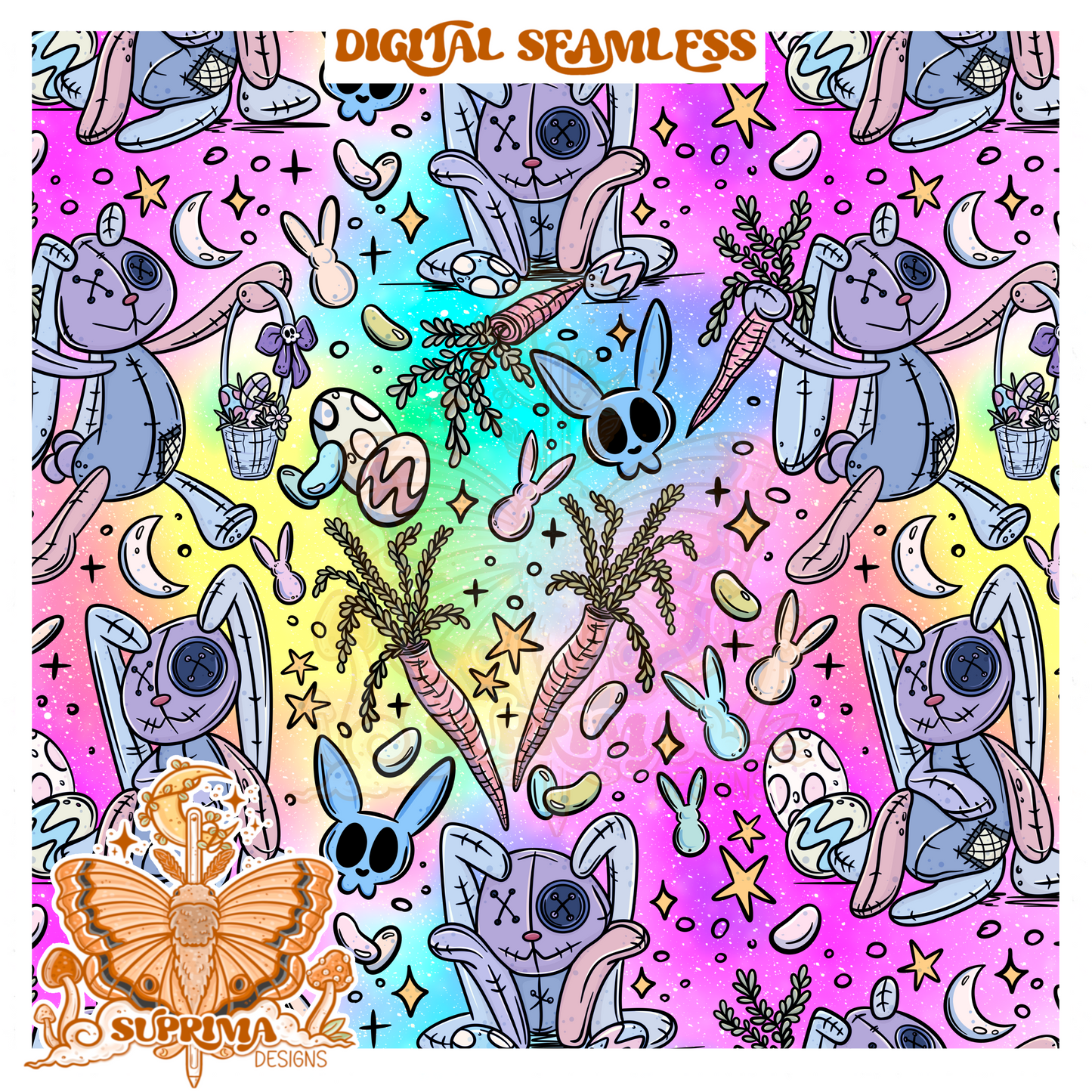 Ragdoll Bunnies | PNG | Glass Can Wrap | Seamless 2 Colorway | SMALL SHOP Semi Exclusive