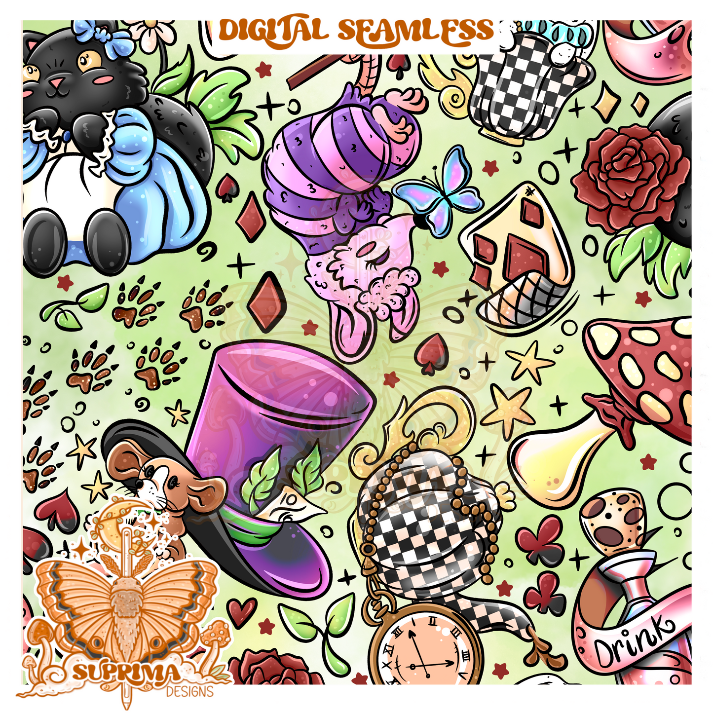Critters in Wonderland | Seamless 2 Colorways | SMALL SHOP Only Semi Exclusive