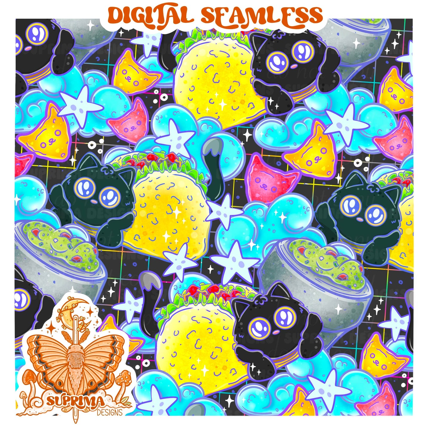 Taco Cat | Seamless | 2 Colorways