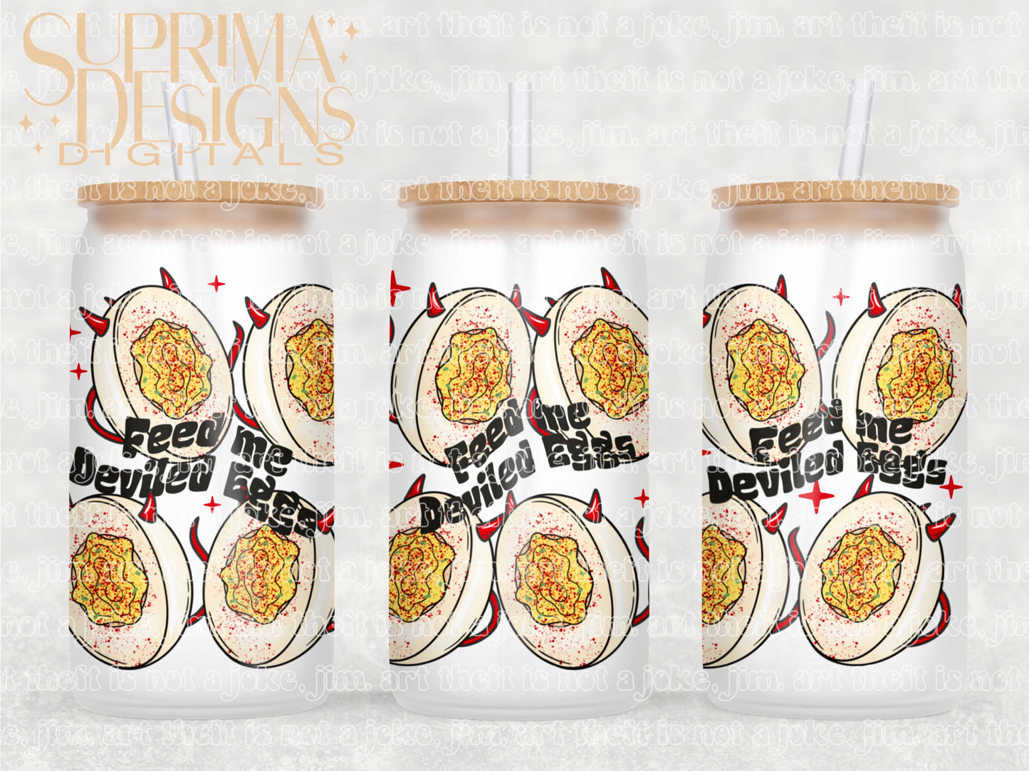 Feed Me Deviled Eggs | Glass Can