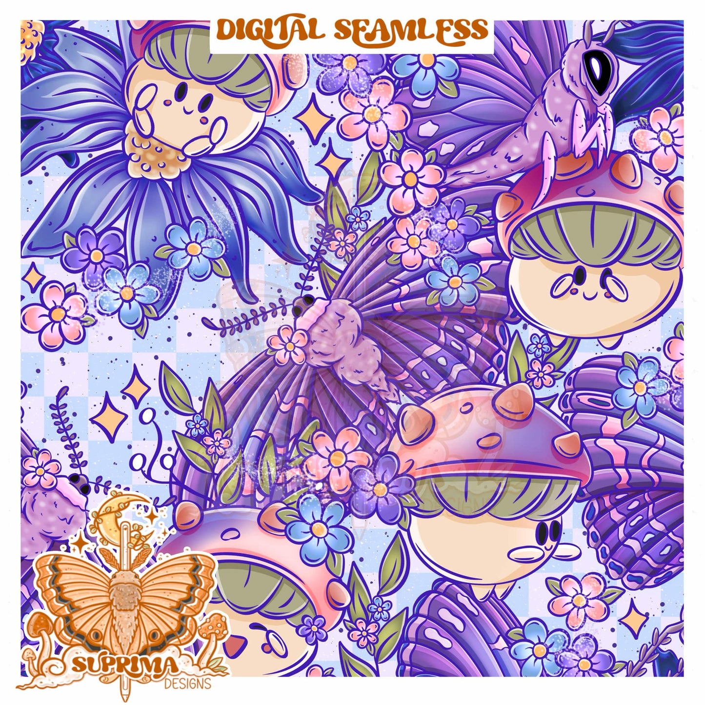 Spring Mushies | Seamless 2 Colorways | SMALL SHOP Only Semi Exclusive