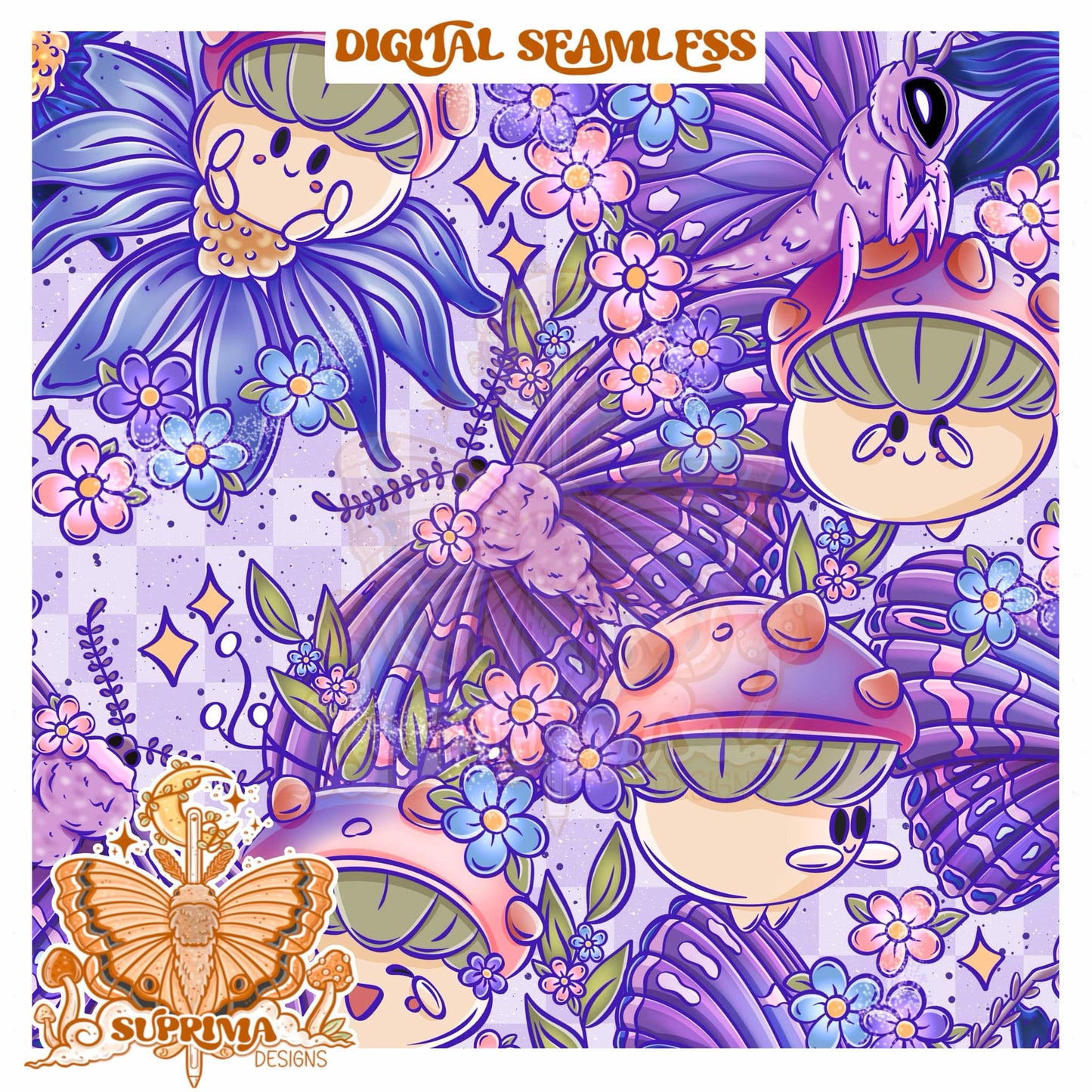 Spring Mushies | Seamless 2 Colorways | SMALL SHOP Only Semi Exclusive