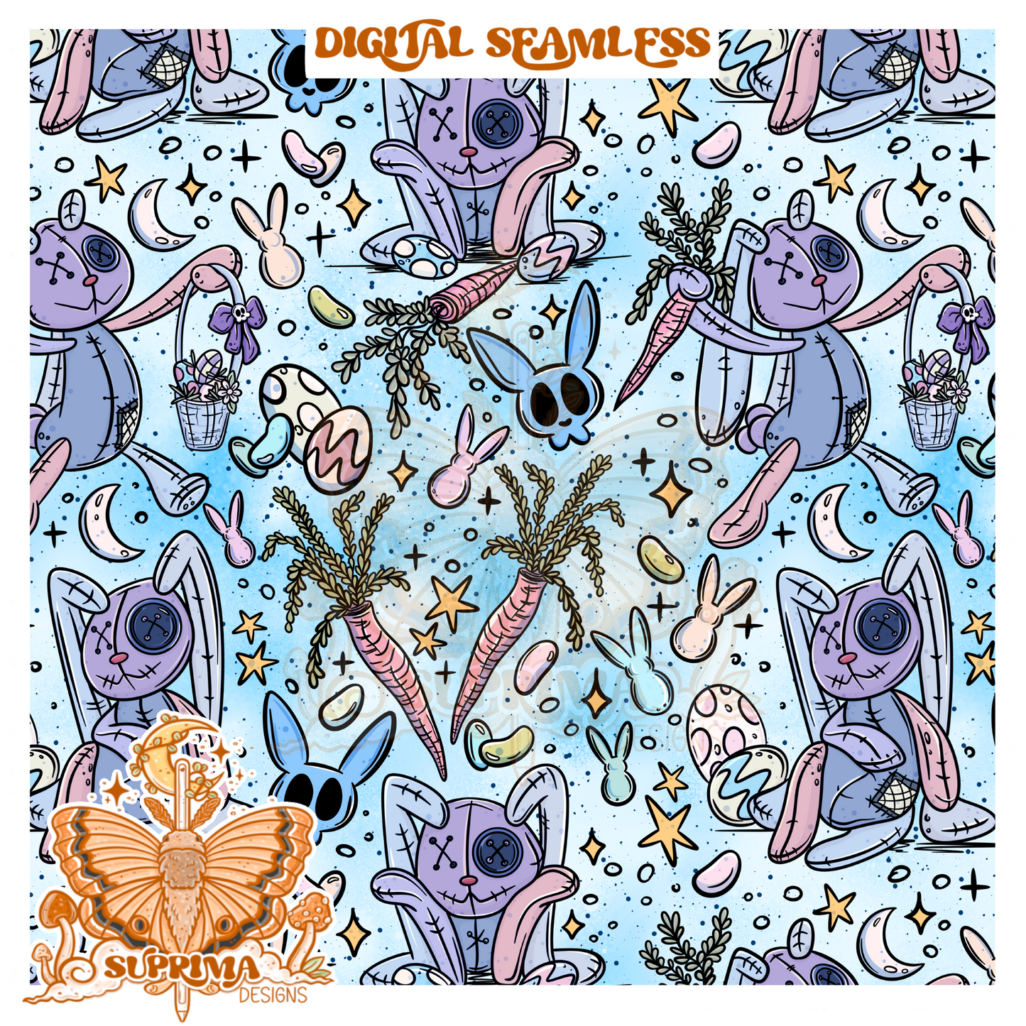 Ragdoll Bunnies | PNG | Glass Can Wrap | Seamless 2 Colorway | SMALL SHOP Semi Exclusive