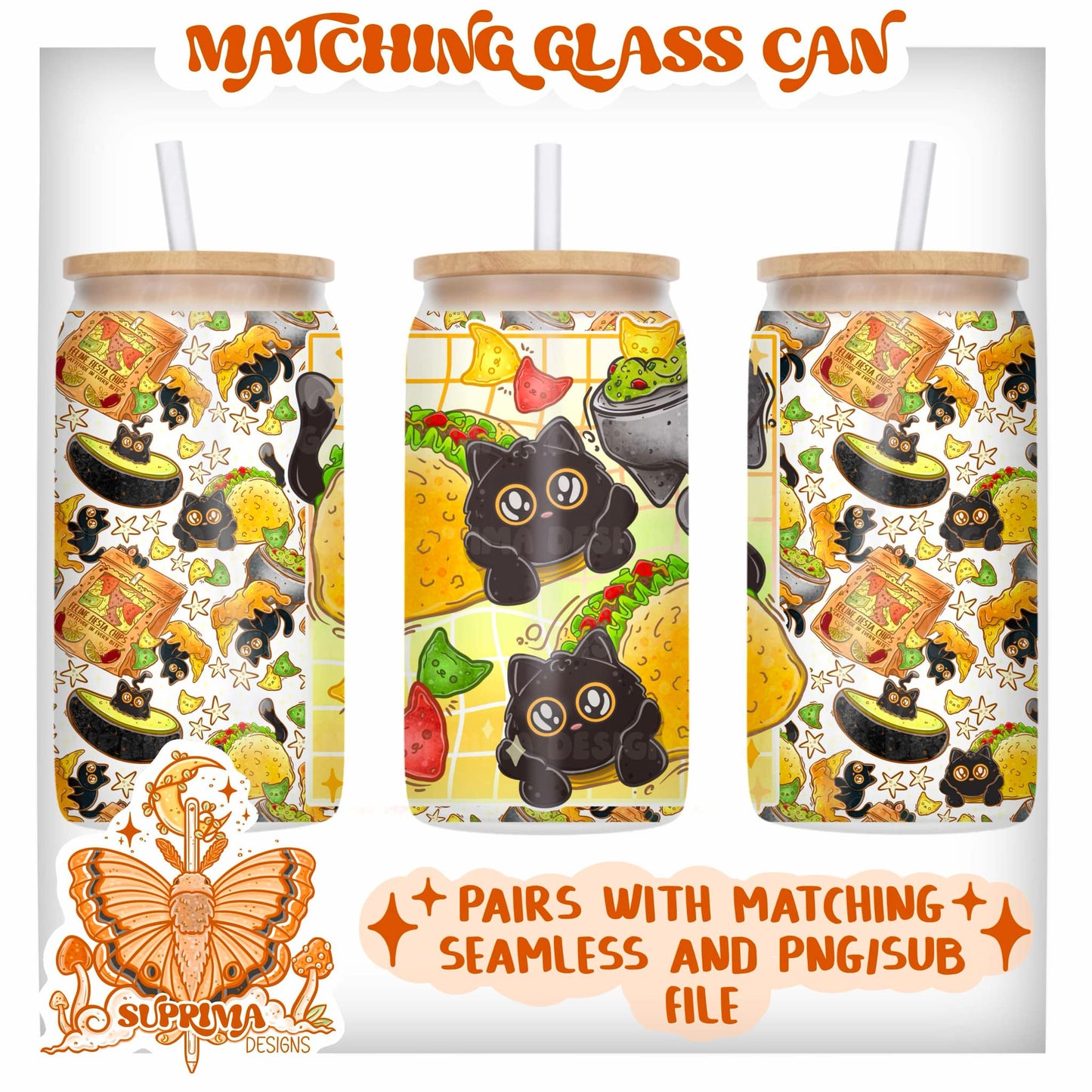 TacoCat | Glass Can