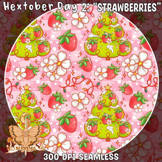 Berry Christmas | Seamless 2 Scales | Hand Drawn