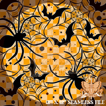 Haunted Hallways | Orange | Seamless 2 Scales