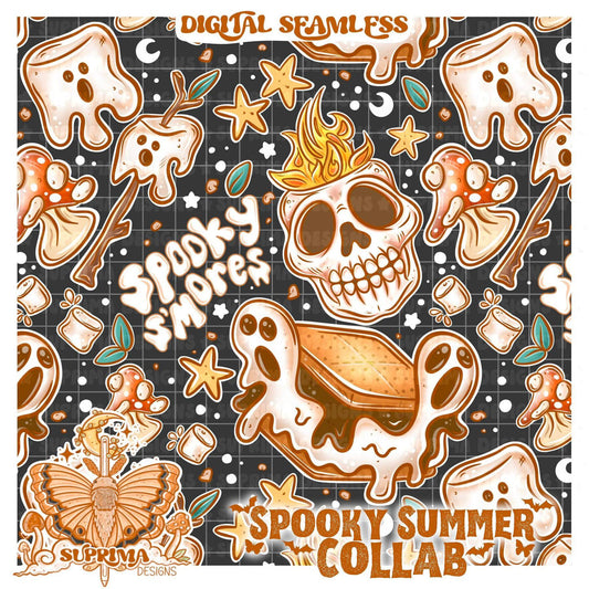 Spooky S'mores | Black Seamless