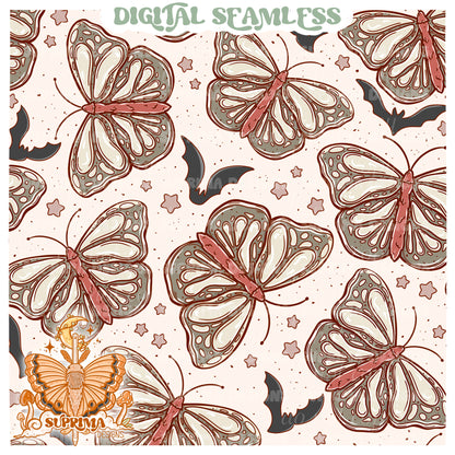 Butterflies and Bats | Matching PNG included