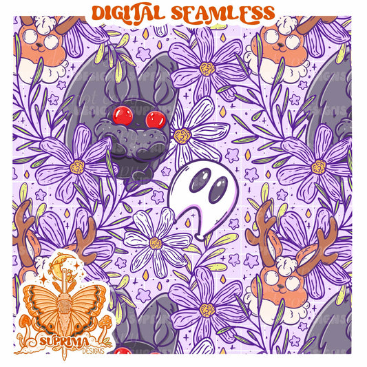 Summer Cryptids | Seamless | PNG