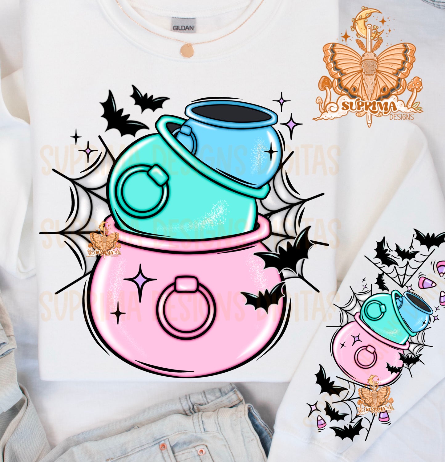 Pastel Cauldron Stack| Hand Drawn | Sleeve Combo