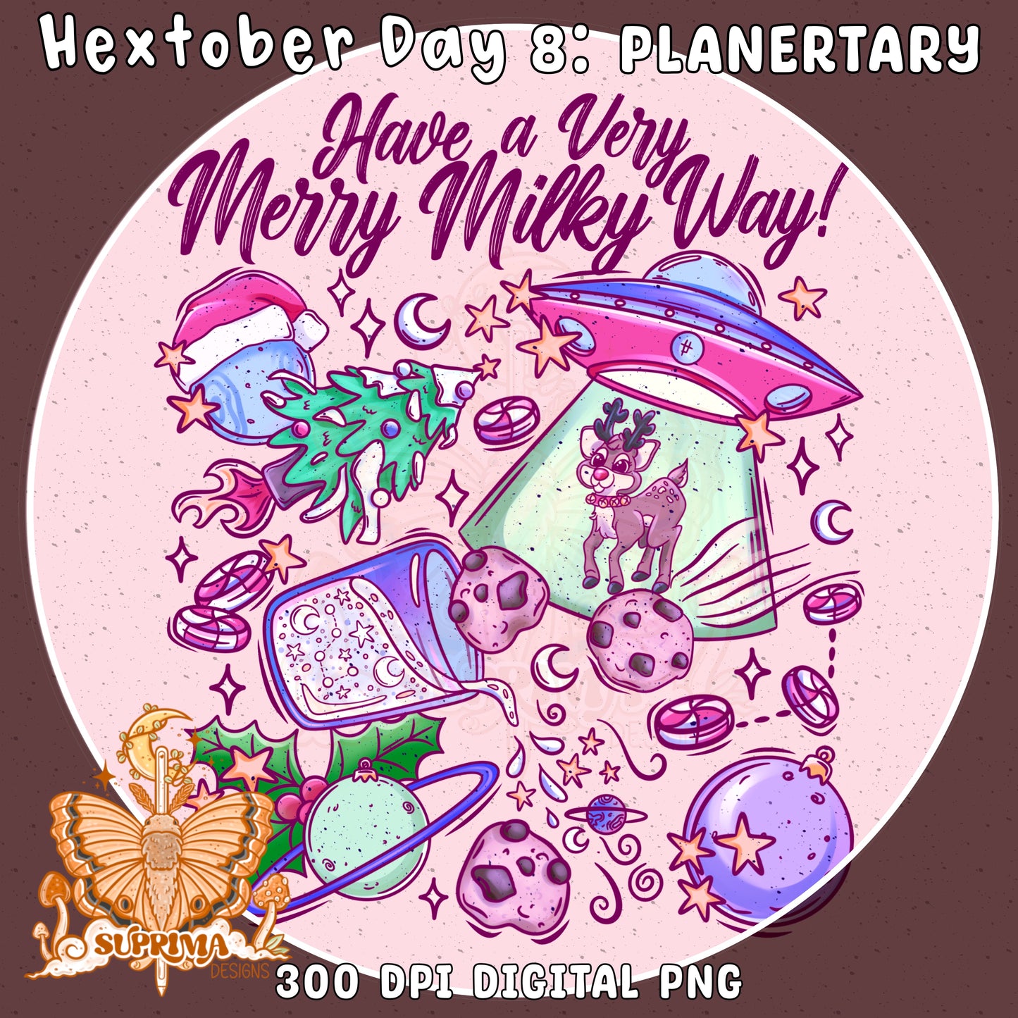 Merry Milky Way| Words and No words | PNG | Handdrawn