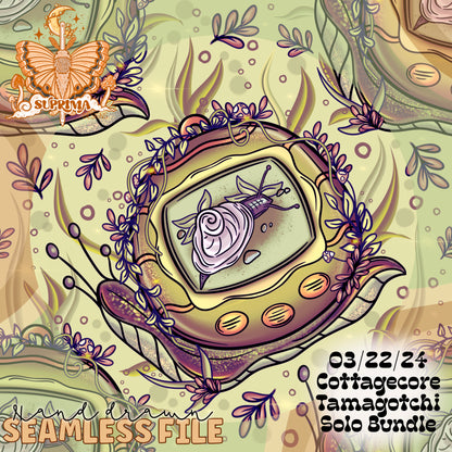 Tamagotchi Snail  | Vintage | Seamless | 2 Scales