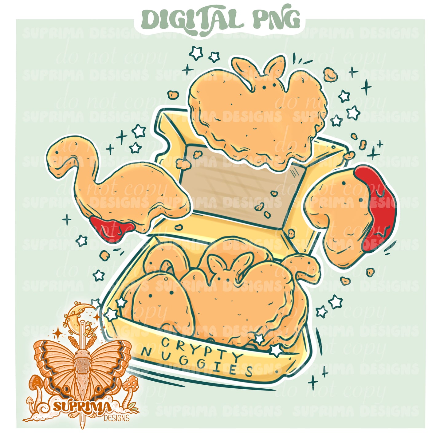 Crypty Nuggies | Matching PNG Included