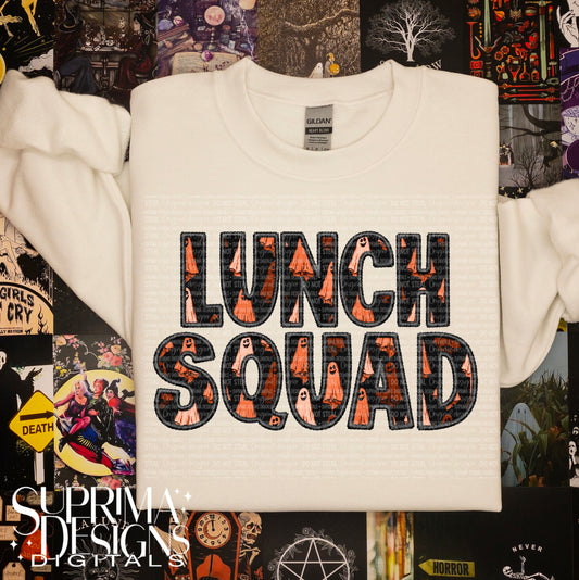 Spooky Faux Embroidery - Lunch Squad