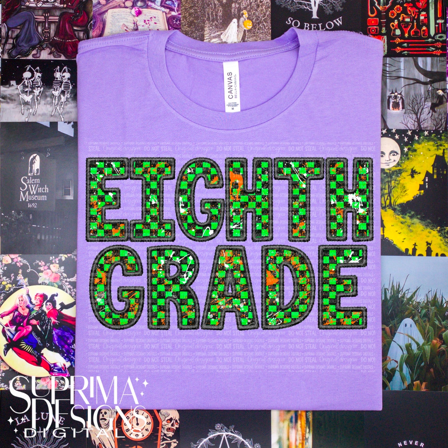 Green Faux Embroidery - Eighth Grade