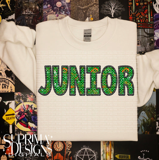 Green Faux Embroidery - Junior