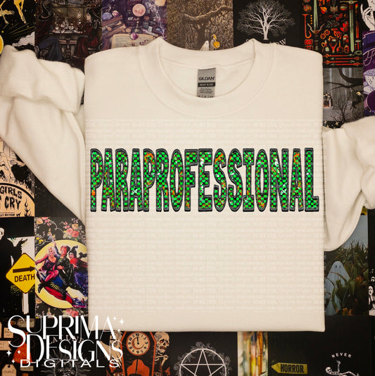 Green Faux Embroidery - Paraprofessional