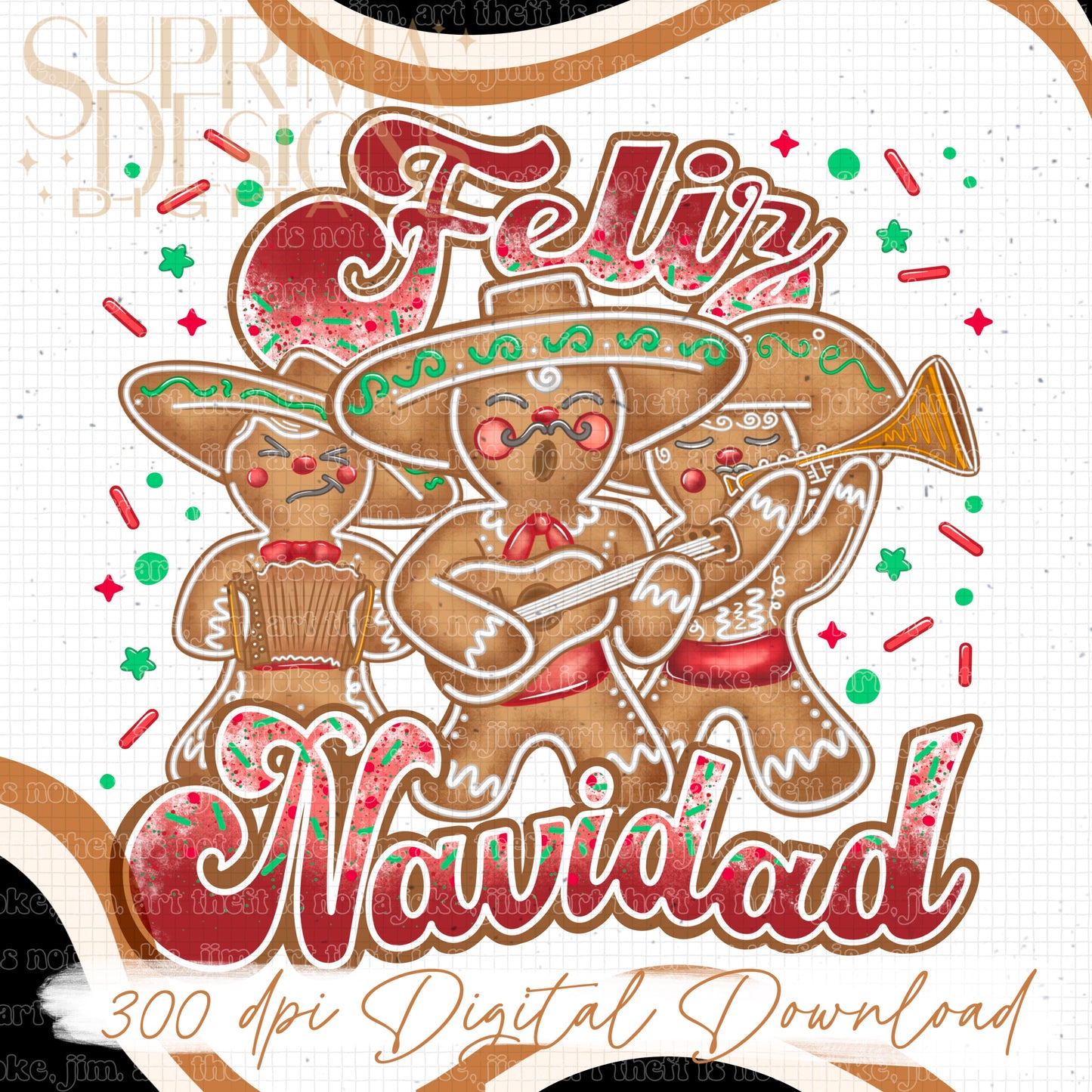 Feliz Navidad | Hand Drawn*