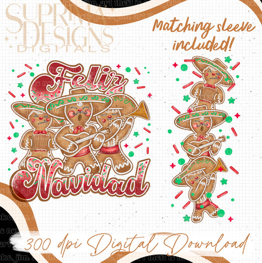 Feliz Navidad |Sleeve Combo | Hand Drawn*