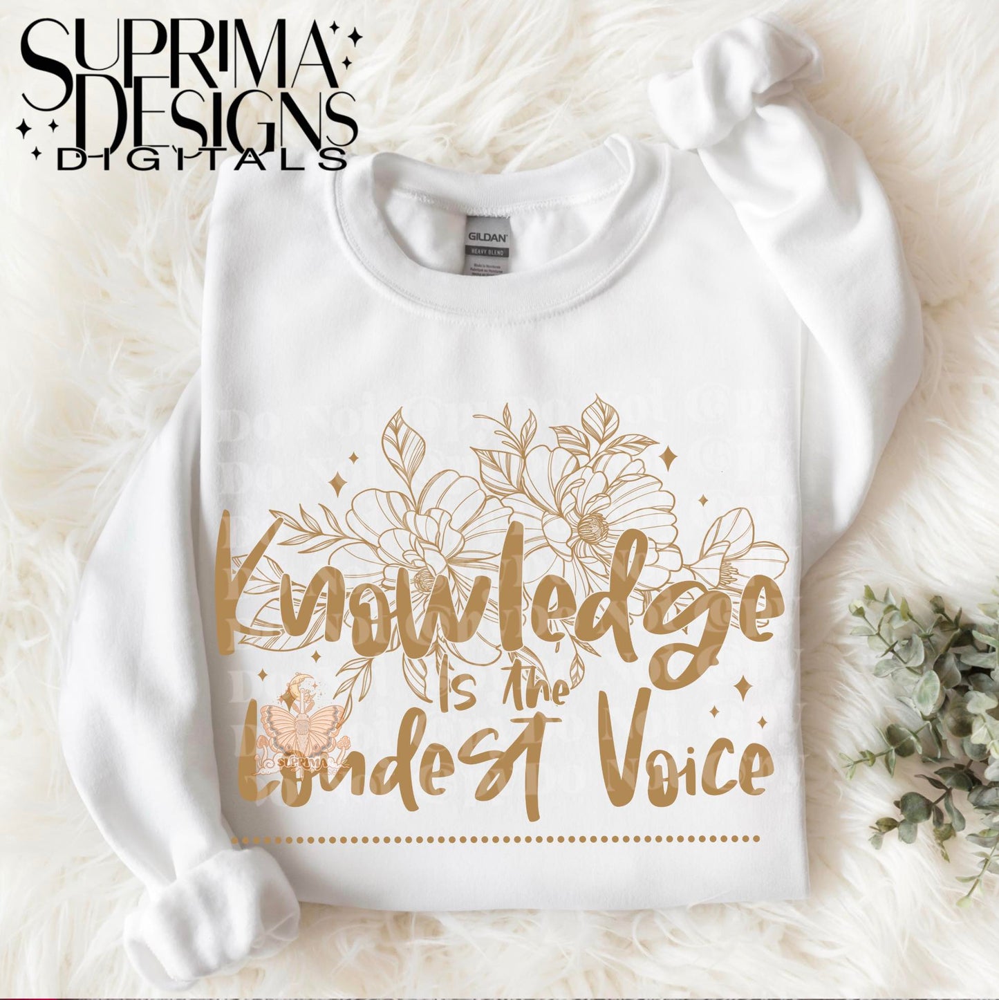 Knowledge is the Loudest Voice | Single Color| Gold