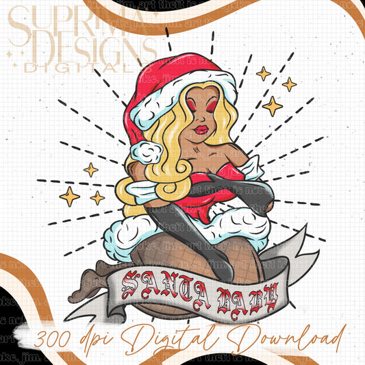 Santa Baby Blonde Hair 2 | Hand Drawn*