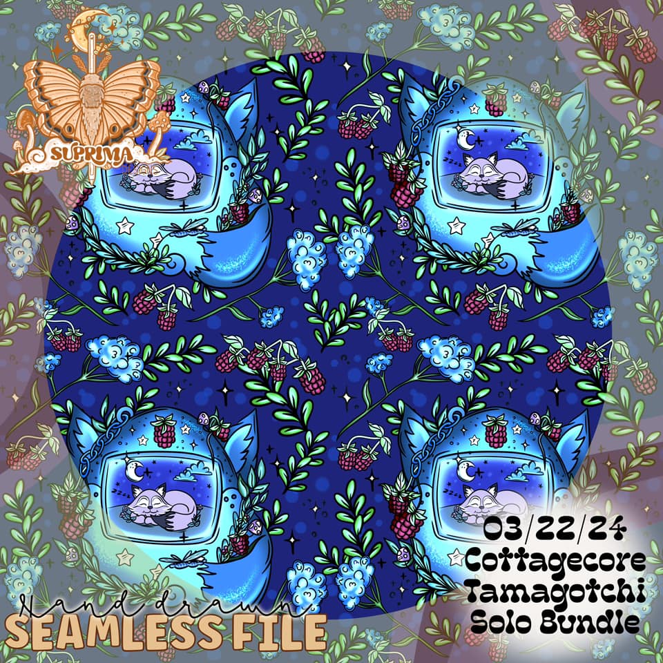 Stay Wild Moon Child Tamagotchi | Blue | Seamless | 2 Scales