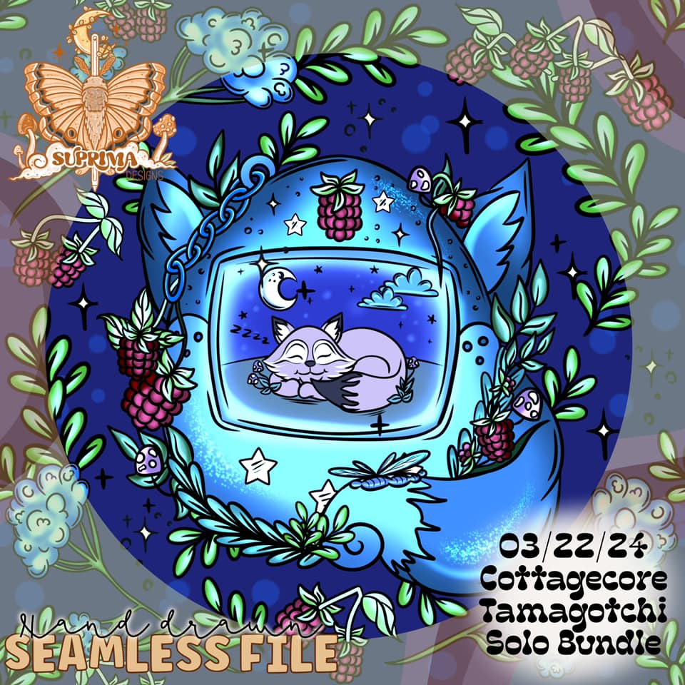 Stay Wild Moon Child Tamagotchi | Blue | Seamless | 2 Scales