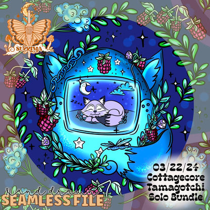 Stay Wild Moon Child Tamagotchi | Blue | Seamless | 2 Scales