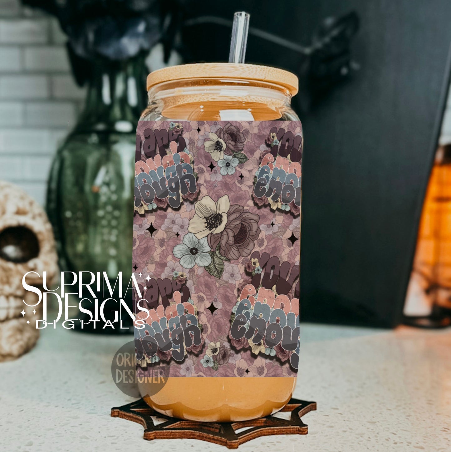 You are Enough | Glass Can